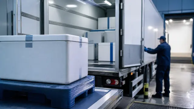 Operação de transporte refrigerado com controle de temperatura